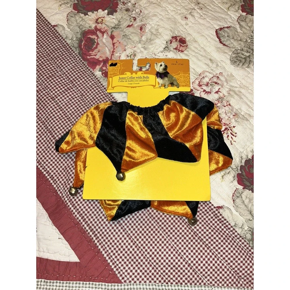 Halloween /fall  Dog Jester‎ Collar Costume  Large